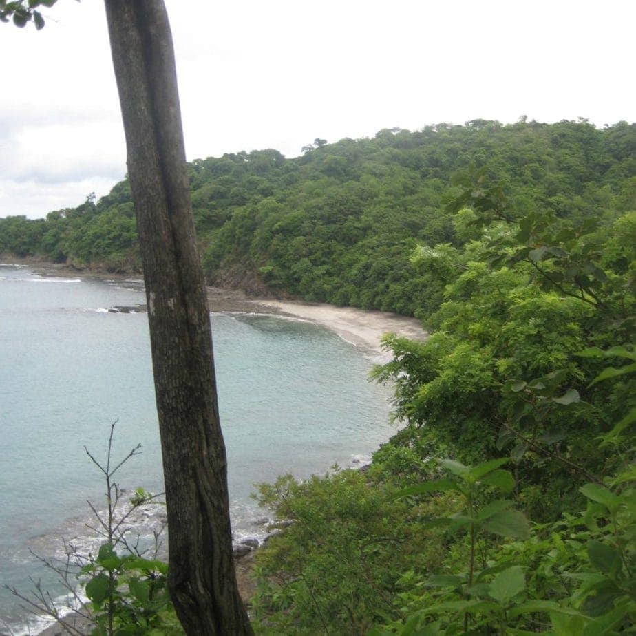 This is the view of Playa Dantita. It's a hike to get down there, but the beach is almost always deserted.