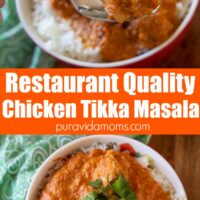 Tikka Masala servings over rice.