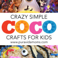 crazy simple crafts for kids from the movie Coco.