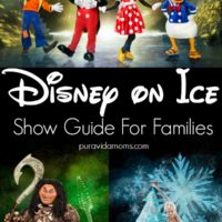 a few images of people playing characters for Disney's on ice.