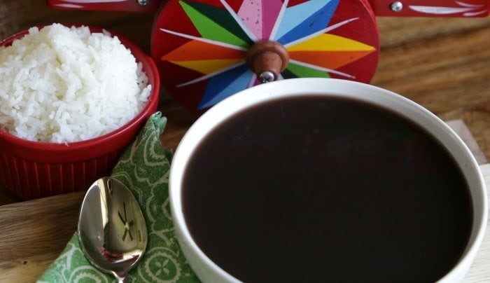 Traditional Costa Rican Sopa Negra