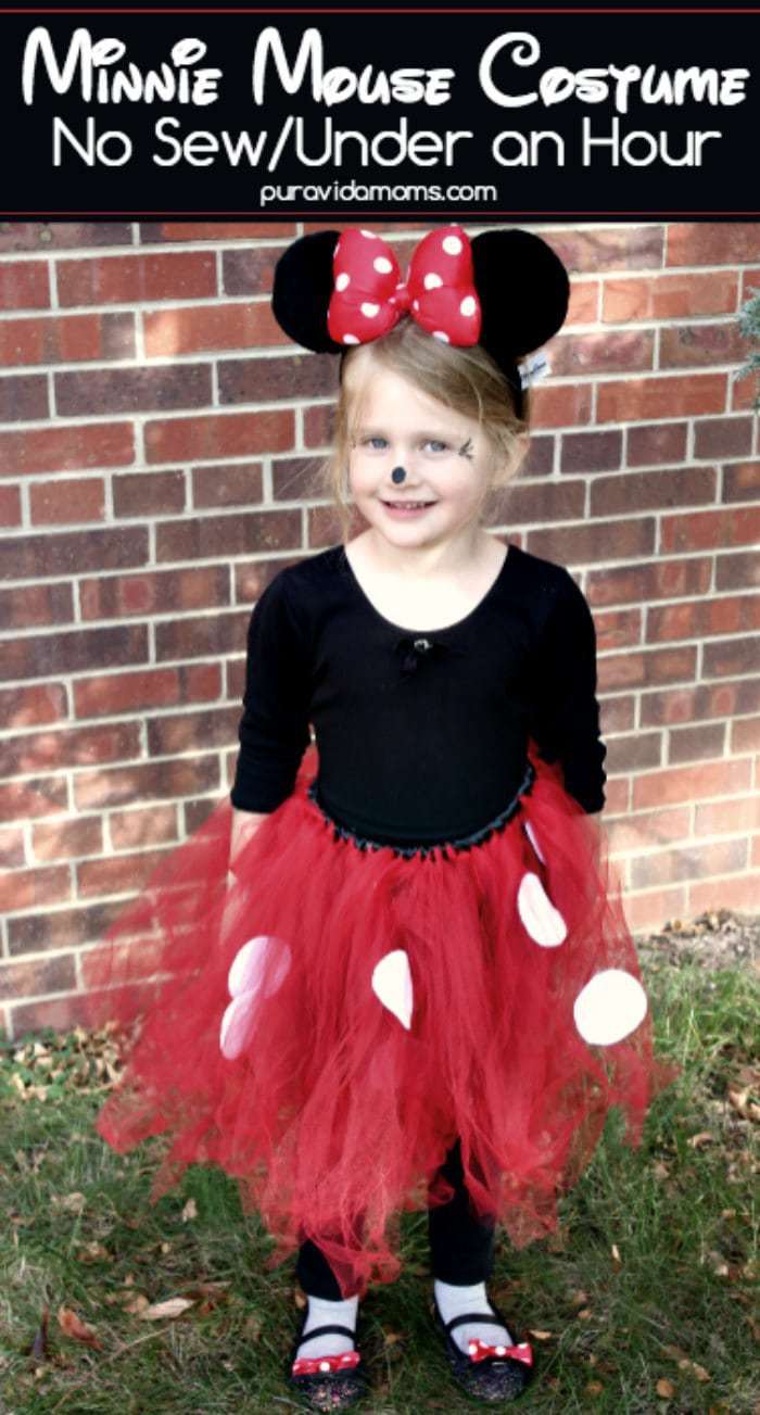 personal Muchas situaciones peligrosas en casa Super Cute No Sew Minnie Mouse Costume For Girls
