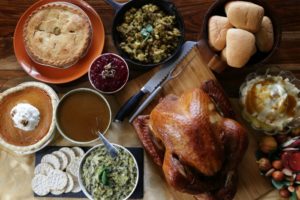 Thanksgiving spread by Boston Market.