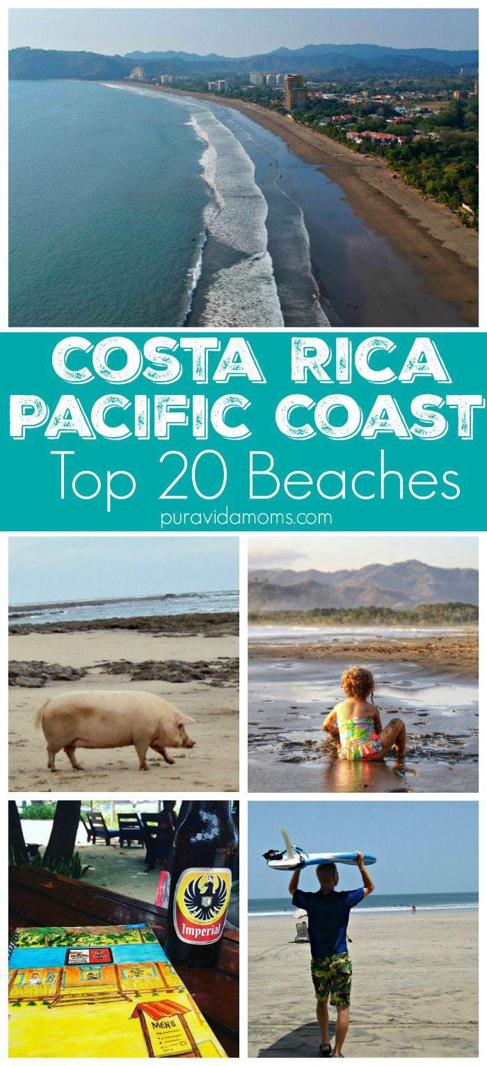 Our top 20 Costa Rica Pacific beaches list includes everything from Costa Rica's cleanest beach, to the biggest party beach, and a beach whose coast is made entirely of small shells. There's a beach for every personality on this list! #costarica #beachlife #familytravel #traveltips #costaricatravel #tmom #beachvacation #vacation