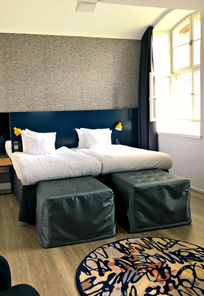 finnish double bed in prison hotel helsinki