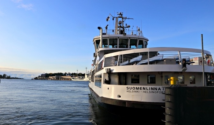 two story ferry in bay southern helsinki finland