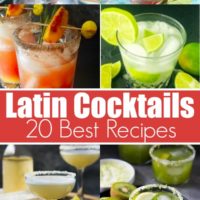 collection of a Latin cocktails in an assortment of images.
