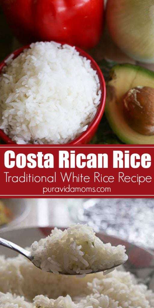 Image of Costa Rican rice in a red bowl.