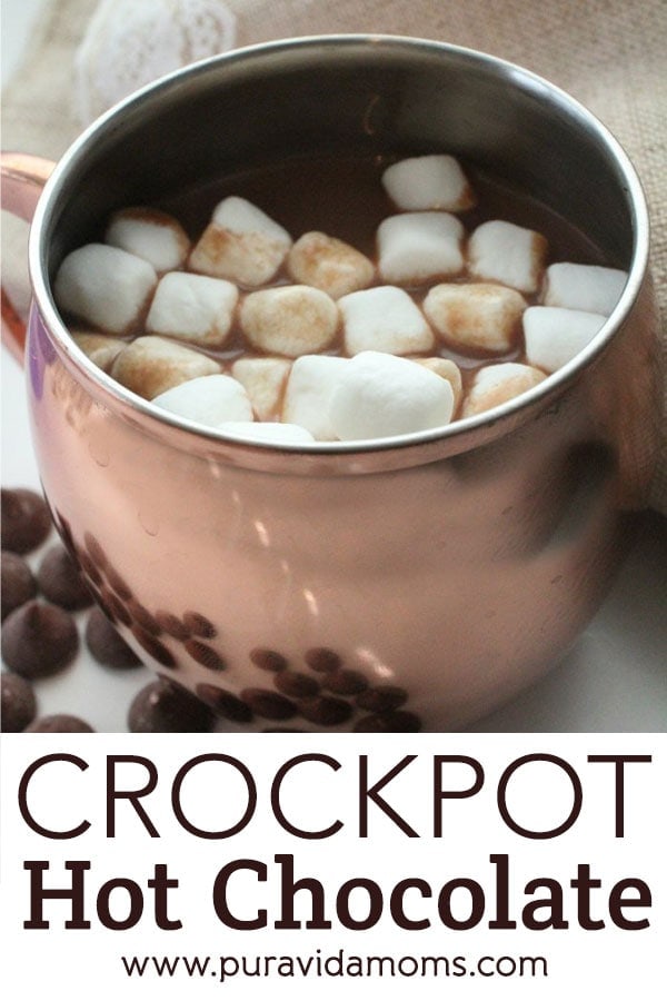 A large pot full of hot chocolate.