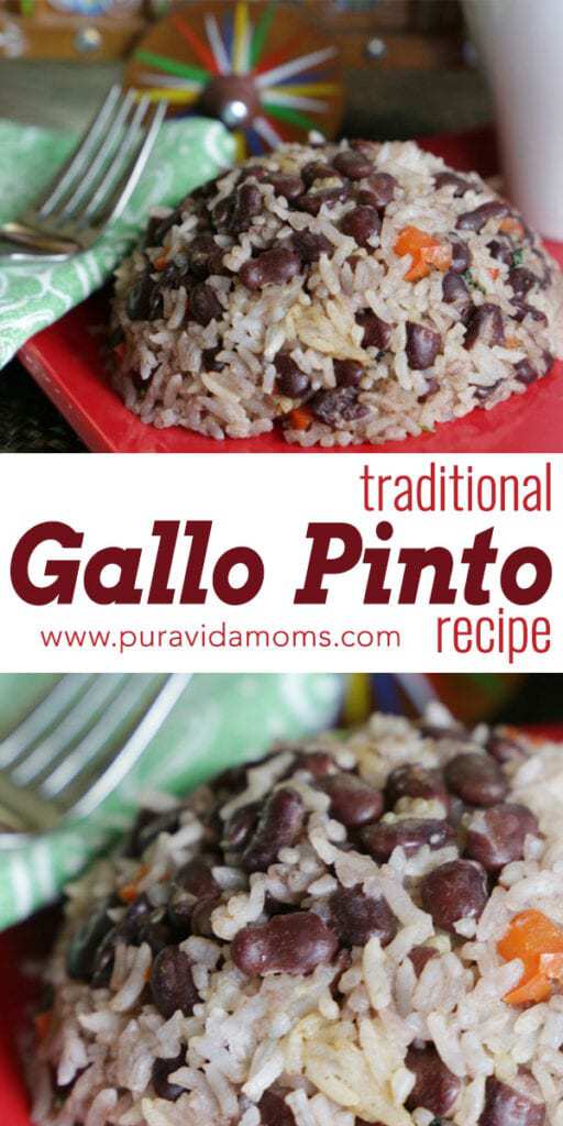 The pinto Gallo in serving bowl with the title across it.