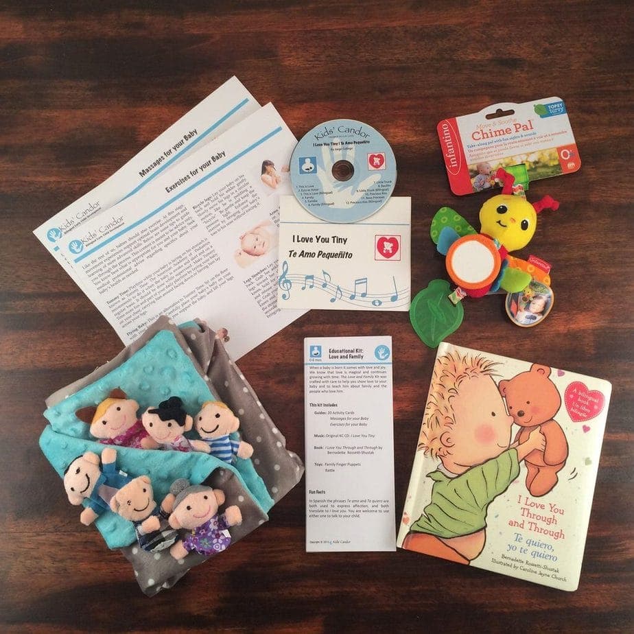 stuffy, bilingual spanish cd, bilingual board book and activity cards